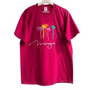 Jerzees | Mirage Las Vegas Pink Palm Tree T-shirt Size XL